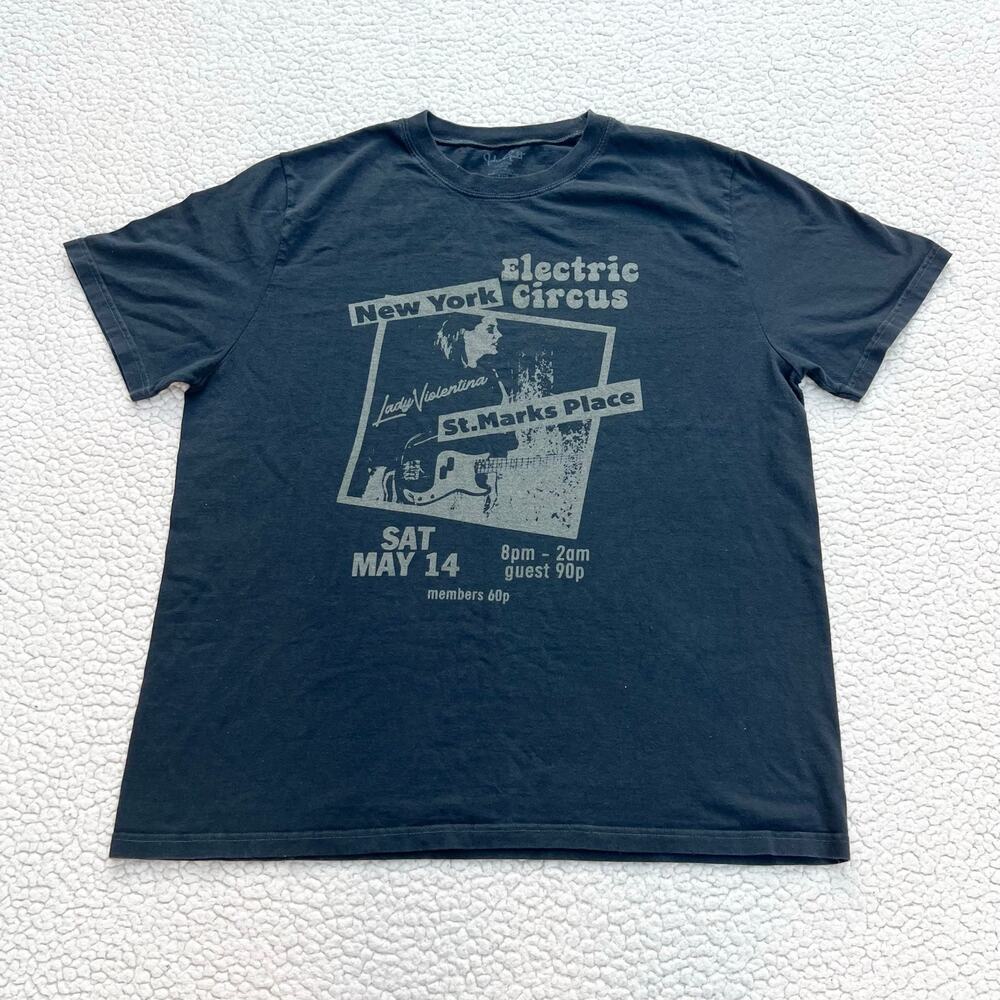Brandy Melville John Galt “New York Electric Circus” T-Shirt Dark Gray